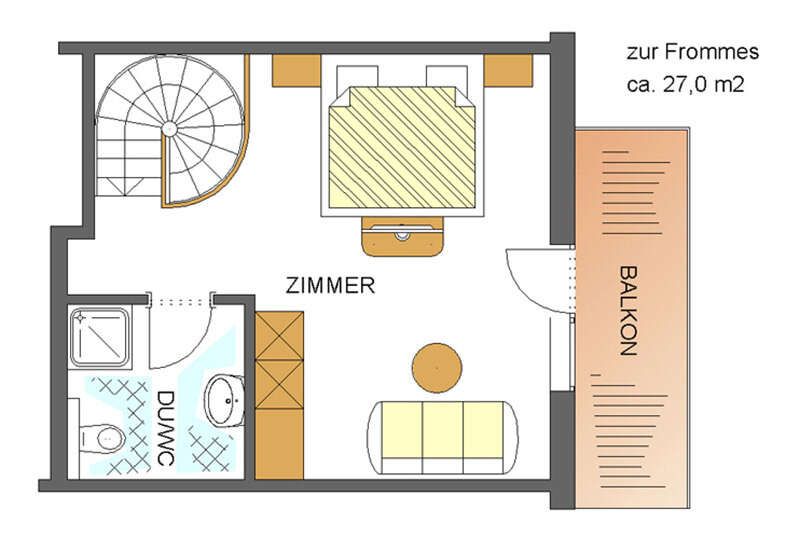 Grundriss Zimmer Frommes