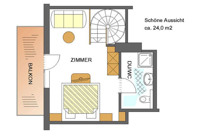 Grundriss Zimmer Schöne Aussicht